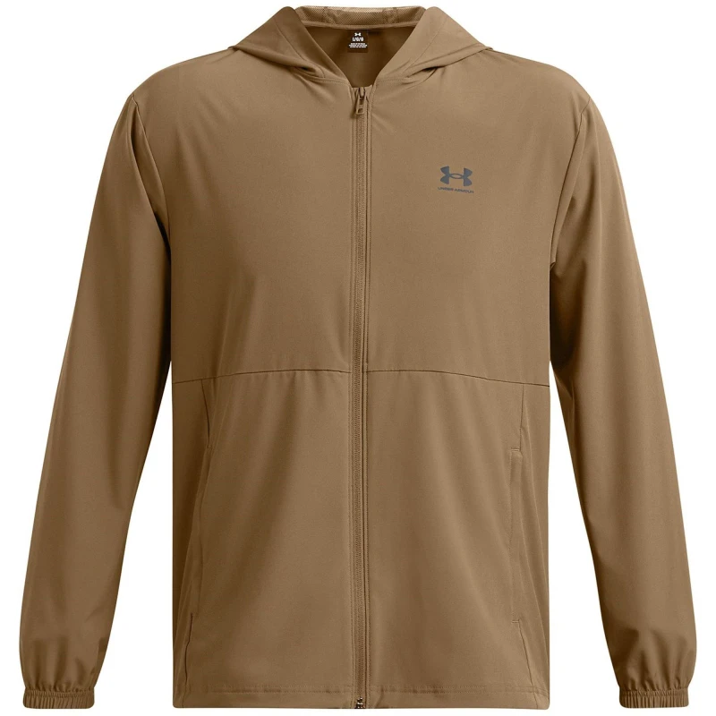 Image of Under Armour Mens Vibe Woven Windbreaker Brown male XS