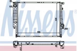 image of 60619A Nissens Radiator Thermal engine cooling