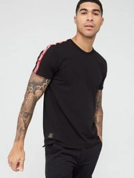 Image of Alpha Industries RBF Tape T-Shirt - Black, Size L, Men