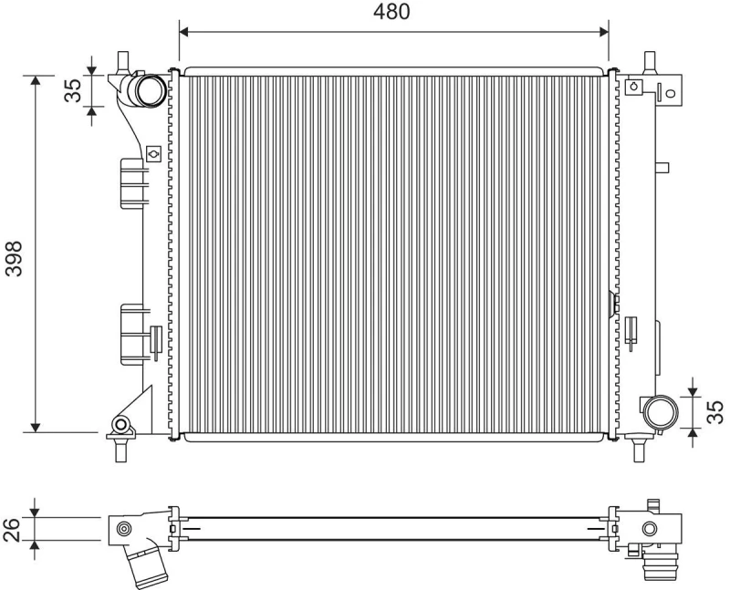 Image of Engine radiator VALEO 701421