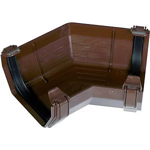 image of FloPlast RAS2BR Square Line Gutter 135 Deg Angle - Brown