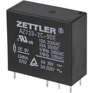 Image of PCB relays 9 Vdc 10 A 2 change overs Zettler Electronics