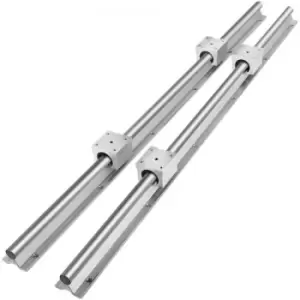 Image of VEVOR Linear Bearings Linear Rail Guide 2X SBR16-1000mm Linear Slide Rail + 4 SBR16UU Block for Automated Machines and Equipments