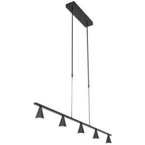 Image of Sienna Vortex Straight Bar Pendant Ceiling Light Matt Black