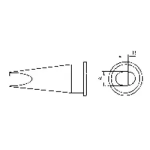 Image of Weller LHT-D Soldering tip Flat Tip size 4.7mm Content