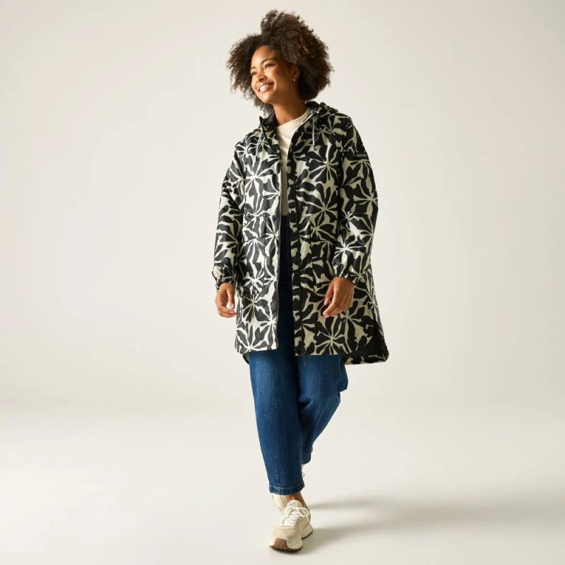 Image of Regatta Womens Brindel Hooded Pack-It Waterproof Jacket Size: 18 Multicolor Female 18