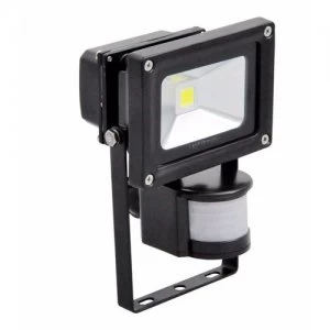 Image of Lighthouse IP65 Ultra Efficient LED Black Aluminium PIR Floodlight - 10 Watt