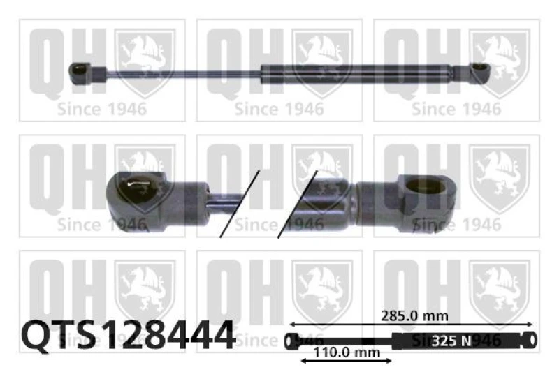 Image of QUINTON HAZELL Tailgate strut QUINTON HAZELL QTS128444