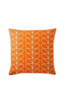 image of Orla Kiely Small Linear Stem Reversible Cushion - Persimmon