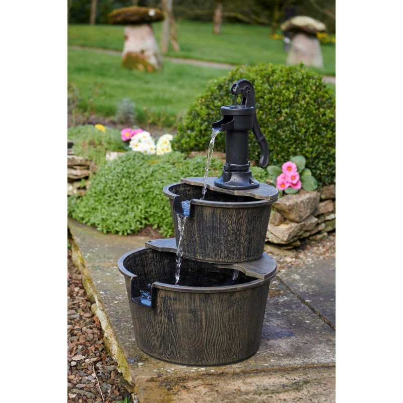 Image of Greenhurst Solar Barrel Fountain