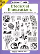 Image of ready to use medieval illustrations 424 different copyright free designs