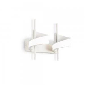 Image of 2 Light Spiral Wall Lamp, 24W LED, 3000K, 1800lm, Sand White