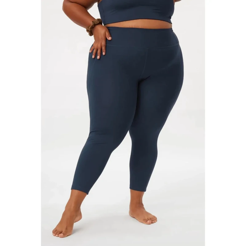 Image of Girlfriend Collective Womens 7/8 leggings Girlfriend Collective Compressive High-Rise Bleu Female XS
