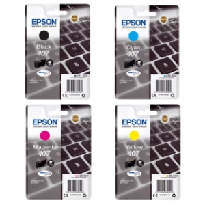 Image of Epson Keyboard 407 Black and Tri Colour Ink Cartridge