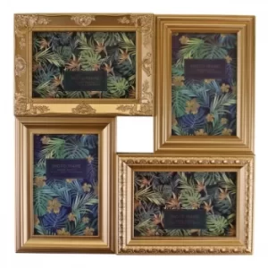 Image of 4 Photo Multi Gold Photo Frame, 33cm