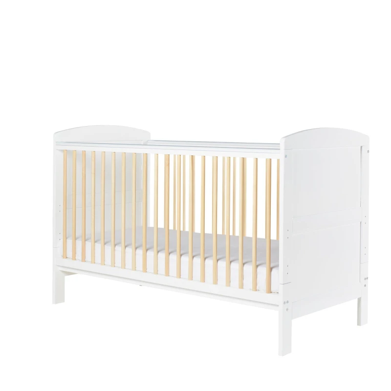 Image of Ickle Bubba Coleby Scandi Cot Bed and All Seasons Mattress White unisex one