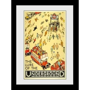 image of Transport For London Lure Of The Underground 60 x 80 Framed Collector Print