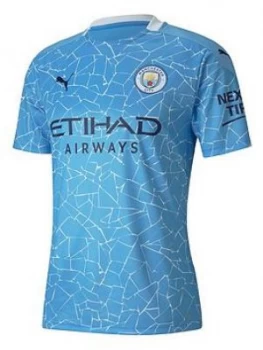 Puma Manchester City Home Short Sleeved Shirt - Blue