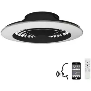 Image of Ceiling lamp fan Alisio white Black 1 bulb 19.5cm