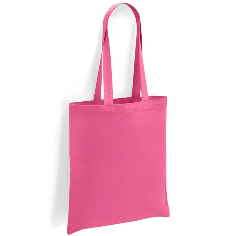 Image of Brand Lab Womens Cotton Long Handle 10L Tote Bag in Bright Pink Bright Pink Female One Size