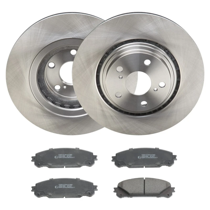 Image of RIDEX 3405B2067 Brake disc and pads set Front Axle, Brake Disc Type: internally vented, excl. wear warning contact Brake Set,disc brakes (3405)
