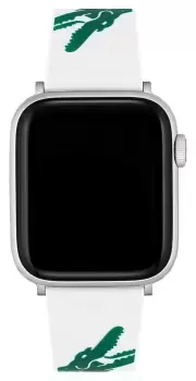 Image of Lacoste 2050016 Apple Strap White And Green Silicone Watch