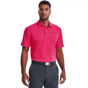 Image of Under Armour 2022 Mens Tech Polo Penta Pink Polo - 3XL