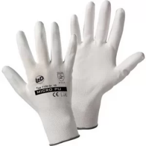 image of L+D Micro-PU knitted 1150-10 Nylon Protective glove Size 10, XL EN 388:2016 CAT II 1 Pair