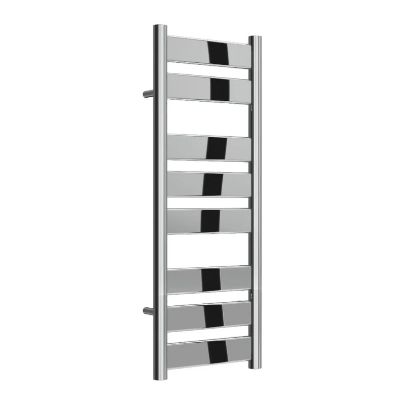 Image of Bathroom Kingdom Carpi Chrome Designer Flat Panel Heated Towel Rail 800x300 in Silver Silver Unisex