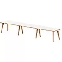 Image of dynamic Computer Desk Oslo OSR314WHT White 4200 mm x 800 mm x 730 mm