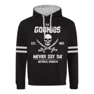 image of Goonies Unisex Adult Never Say Die Hoodie (L) (Black)