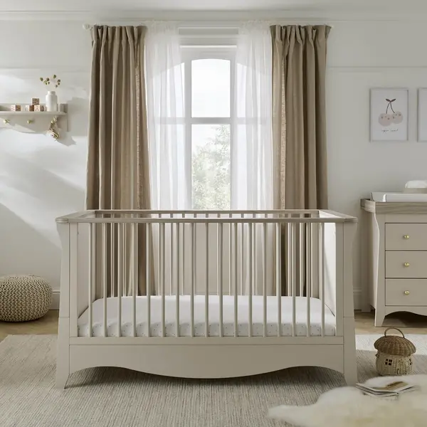 image of CuddleCo Clara Cot Bed Pale Cashmere