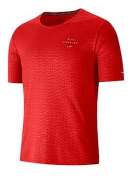 image of Nike Miler Run Division T-Shirt - Red, Size 2XL, Men