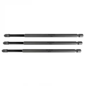 Image of Pozidriv Impact Screwdriver Bits PZ3 X 150MM (Pack 3)