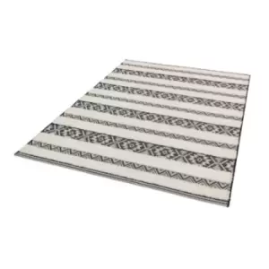 Image of Asiatic Monty Rug 120x170cm Black And Cream Stripe