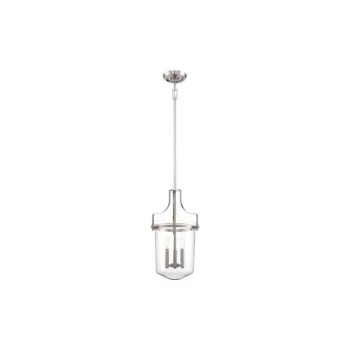 Image of Elstead - Penn Station - 3 Light Ceiling Pendant Brushed Nickel, E14