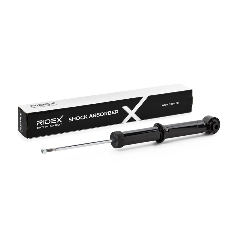 Image of RIDEX 854S19574 Shock absorber Rear Axle, Gas Pressure, Twin-Tube, Telescopic Shock Absorber, Top pin Shock Absorber (854)