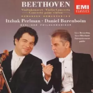 image of Beethoven Violin Concerto / Romances Nos 1 & 2 Perlman / Baren by Ludwig van Beethoven CD Album