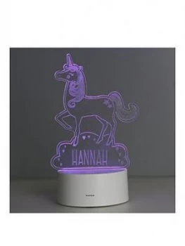 Image of Personalised LED Unicorn Night Light