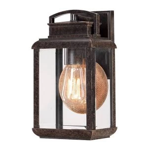 image of 1 Light Outdoor Small Wall Lantern Light Imperial Bronze IP44, E27