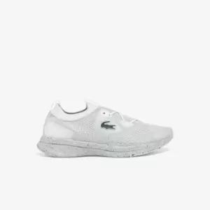 Image of Lacoste Mens Run Spin Eco Textile Trainers Size 10 UK White & Off White
