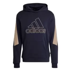 Image of adidas Future Icons Embroidered Badge of Sport Hoodie Men - Blue
