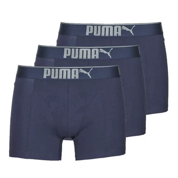 Image of Puma SUEDED COTTON X4 mens Boxer shorts in Blue - Sizes S,M,L,XL