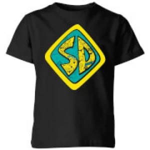 Image of Scooby Doo Emblem Kids T-Shirt - Black - 11-12 Years
