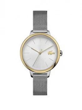 Image of Lacoste Lacoste Bi Colour Stainless Steel Mesh Strap 34Mm White Dial Bracelet Watch