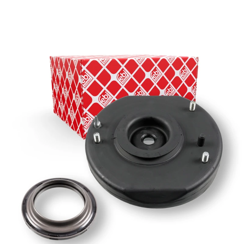 Image of FEBI BILSTEIN 10105 Top strut mount Front Axle Left, with ball bearing Elastomer Suspension Strut Support Bearing (1180)
