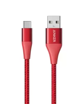 Image of Anker Powerline+ II USB cable 0.9 m USB 2.0 USB A USB C Red