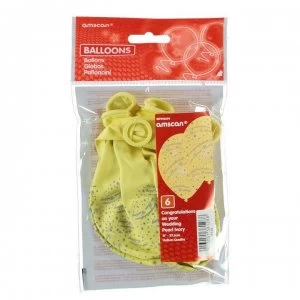 Image of Partymor Balloons Pack of 6 - Congratulations