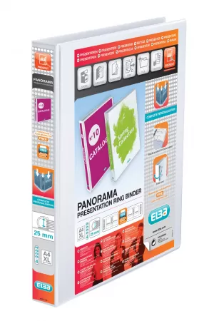 Image of Elba Pres Ring Binder 25mm A4 4R BL PK6