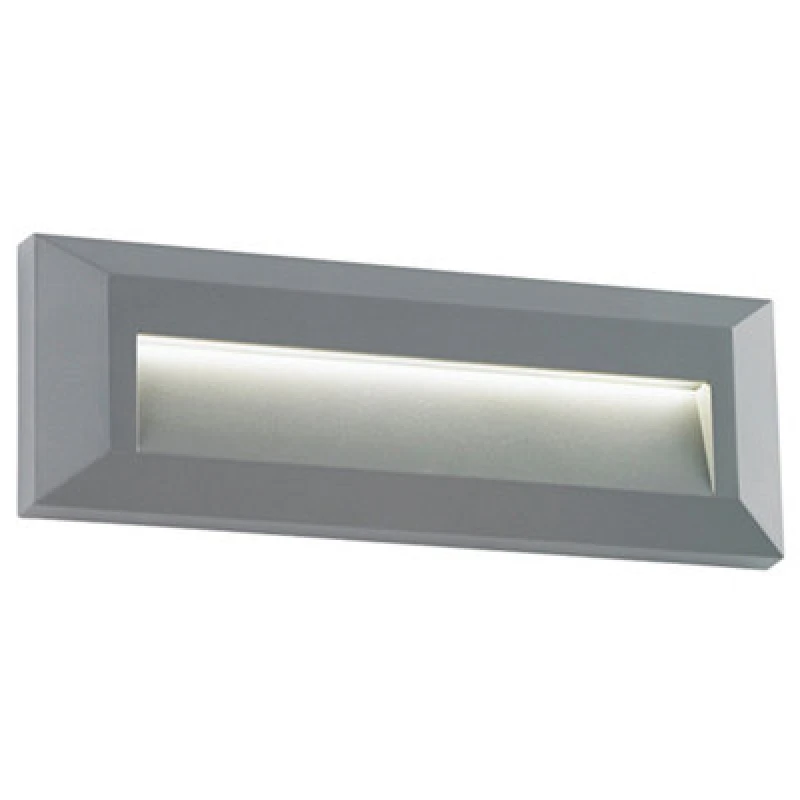 Image of Loops Outdoor IP65 Pathway Guide Light - Indirect 2W Warm White LED - Gray ABS Plastic White